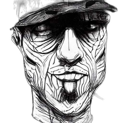 face, hat, mask, comic book art transparent PNG cut-out