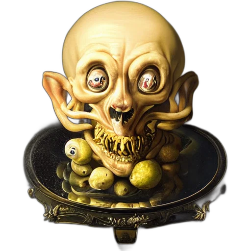 mask, face, jewelry, creature, concept art, photorealistic, fantasy art, 3d render transparent PNG cut-out