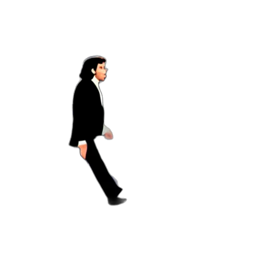 staff, pixel art, cartoon, 3d render, concept art, men, walking, crosswalk transparent PNG cut-out