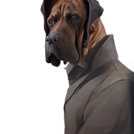 staff, animal, face, jacket transparent PNG cut-out