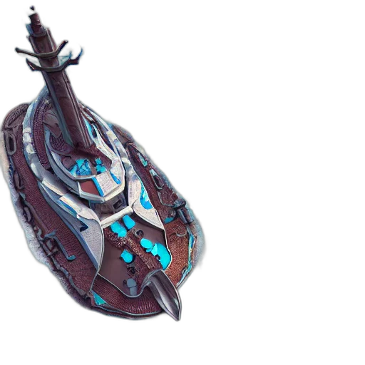 weapon, sword, crown, dragon, concept art, 3d render, fantasy art, style transparent PNG cut-out