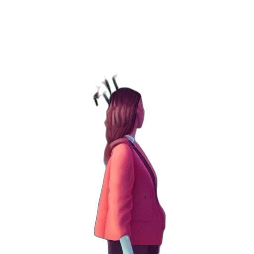 jacket, face, mask, robot, concept art, pixel art, 3d render, watercolor transparent PNG cut-out