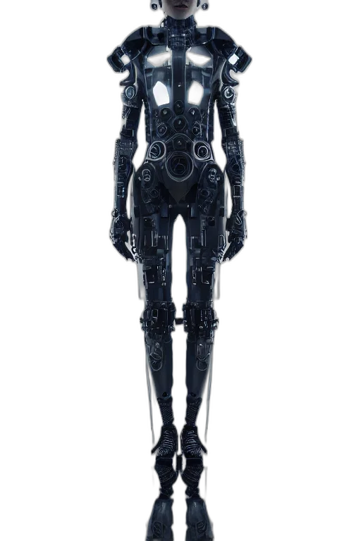 robot, staff, creature, dress transparent PNG cut-out