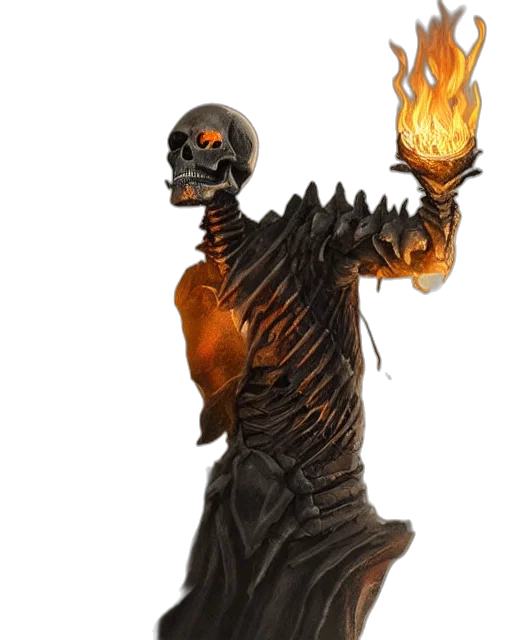 creature, staff, mask, dragon transparent PNG cut-out