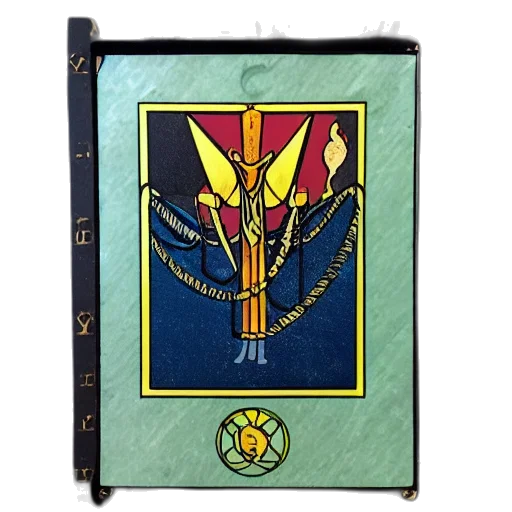 dragon, sword, weapon, staff, concept art, tarot, card, frame transparent PNG cut-out