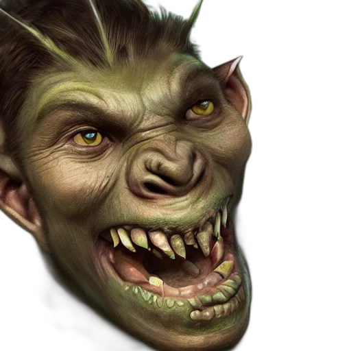 face, creature, mask, staff transparent PNG cut-out