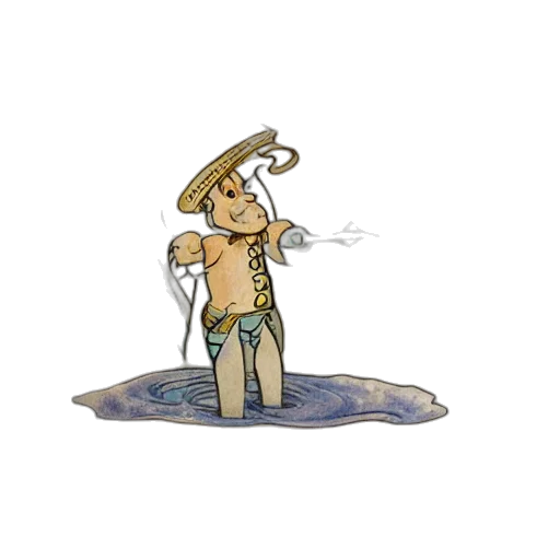 hat, staff, creature, concept art transparent PNG cut-out