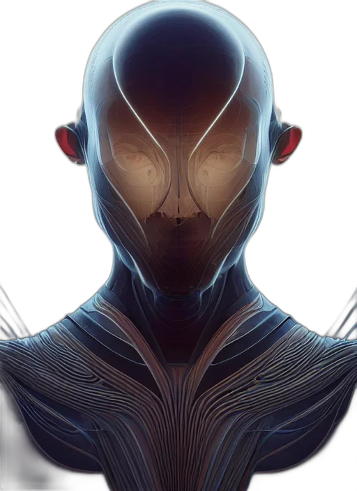 mask, face, creature, robot, concept art, comic book art, cyberpunk, fantasy art transparent PNG cut-out