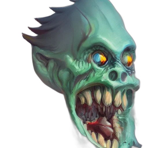 face, mask, creature, concept art transparent PNG cut-out