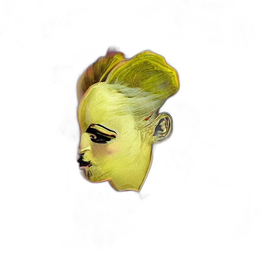 mask, face, hair, crown, photorealistic, concept art, 3d render, watercolor transparent PNG cut-out