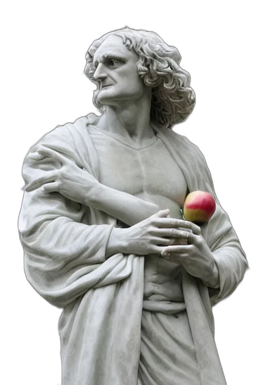 staff, face, photorealistic, 3d render, vaporwave, concept art, marble, statue transparent PNG cut-out