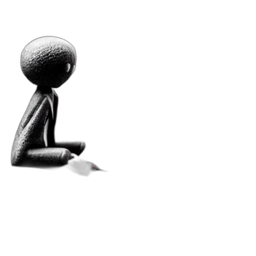 staff, robot, 3d render, concept art, cartoon, pixel art, outer space, monochrome transparent PNG cut-out