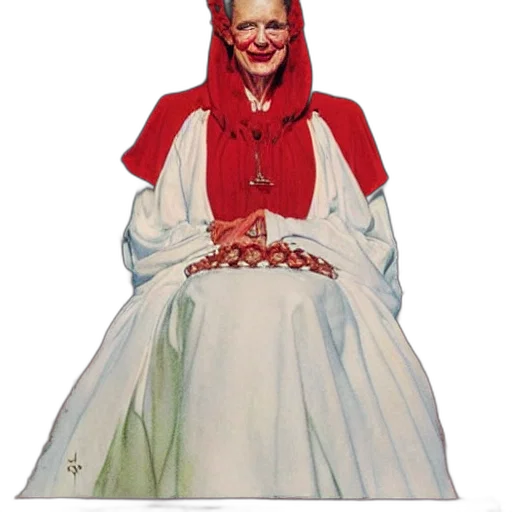 dress, crown, jacket, staff transparent PNG cut-out