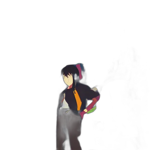 jacket, umbrella, staff, robot transparent PNG cut-out