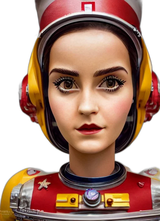 robot, face, 3d render, concept art transparent PNG cut-out