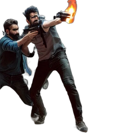 concept art, fire, action, scene transparent PNG cut-out