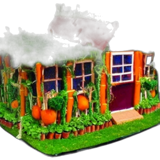 building, 3d render, concept art, photorealistic, pixel art, fog, forest, city street transparent PNG cut-out
