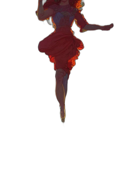 staff, dress, flower, crown transparent PNG cut-out