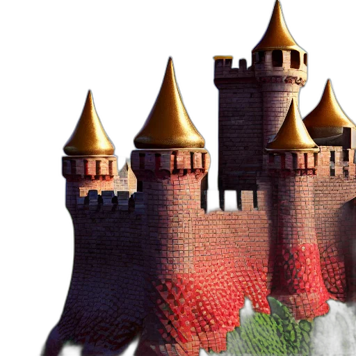 crown, building, 3d render, concept art, pixel art, fantasy art, strawberry, castle transparent PNG cut-out