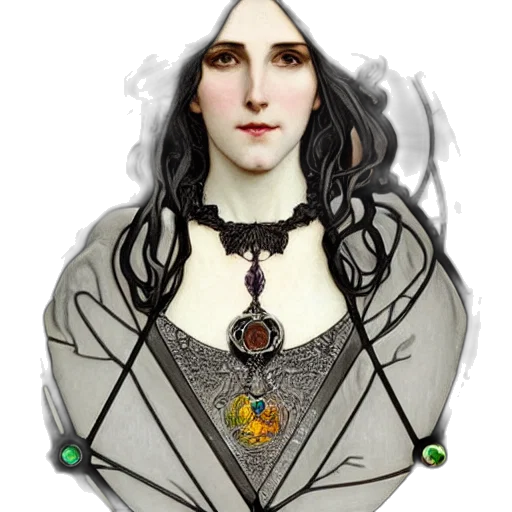jewelry, crown, dress, staff, fantasy art, concept art, pixel art, 3d render transparent PNG cut-out