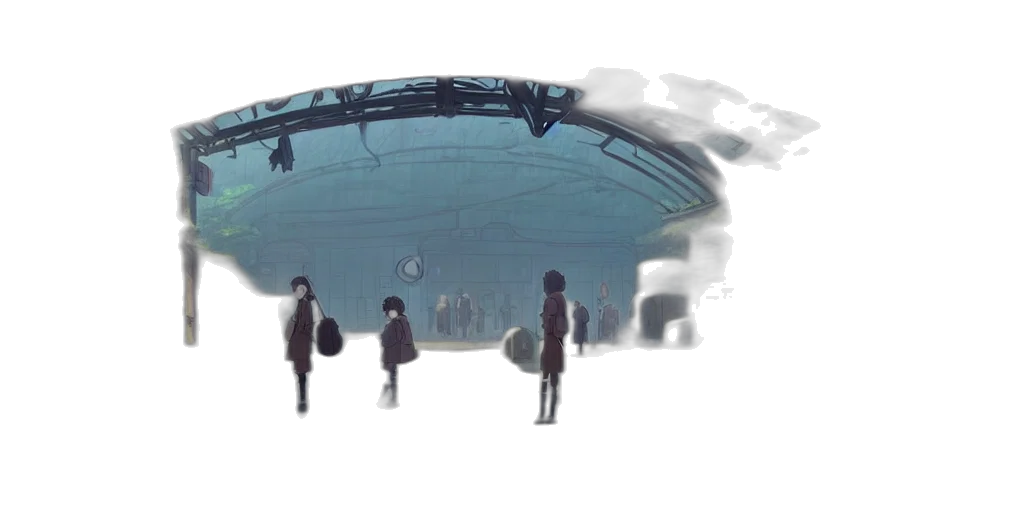 umbrella, concept art, 3d render, anime transparent PNG cut-out