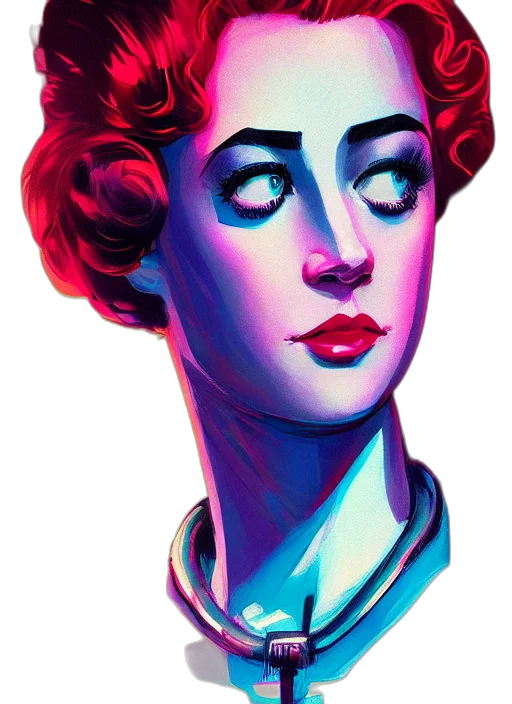 face, robot, crown, dress transparent PNG cut-out