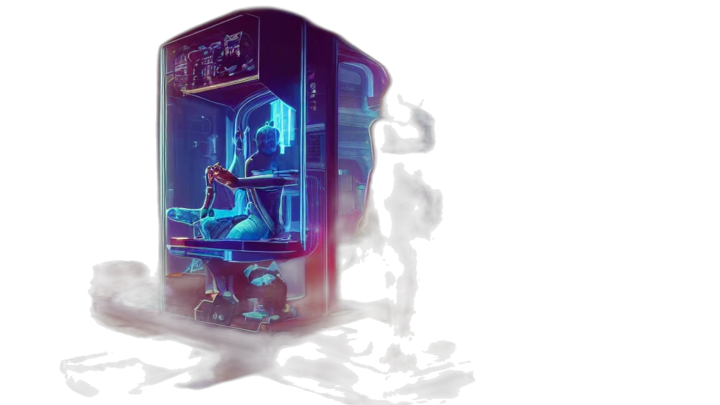 robot, furniture, cyberpunk, concept art transparent PNG cut-out