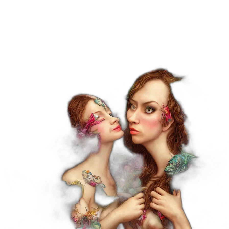 jewelry, fantasy art, concept art, photorealistic, watercolor, fire, pastel, epic transparent PNG cut-out