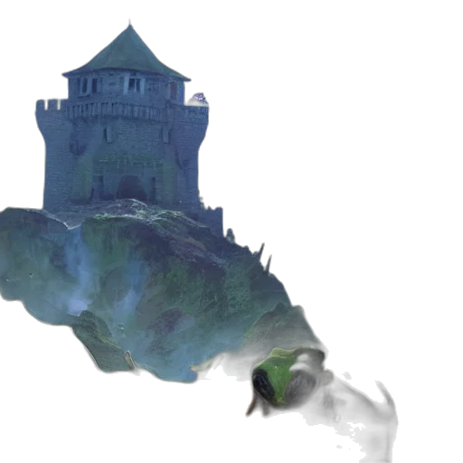 dragon, concept art, fantasy art, 3d render, watercolor, fog, underwater, forest transparent PNG cut-out
