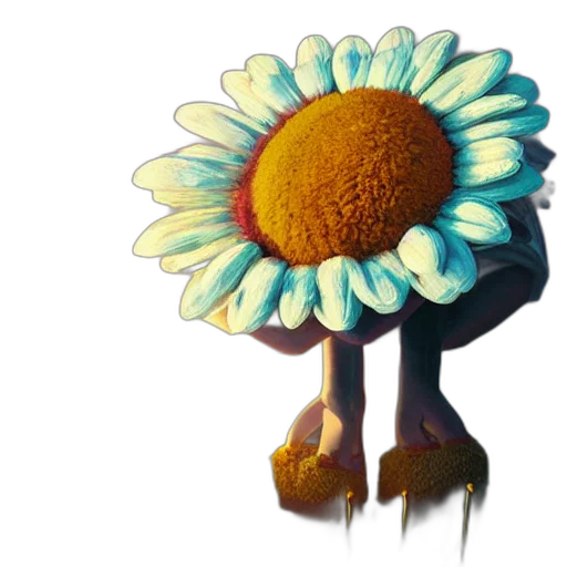 flower, crown, jacket, umbrella, 3d render, concept art, watercolor, photorealistic transparent PNG cut-out
