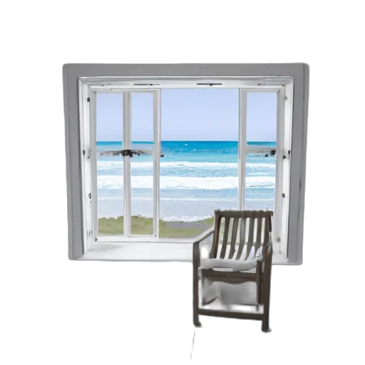 furniture, photorealistic, 3d render, beach transparent PNG cut-out
