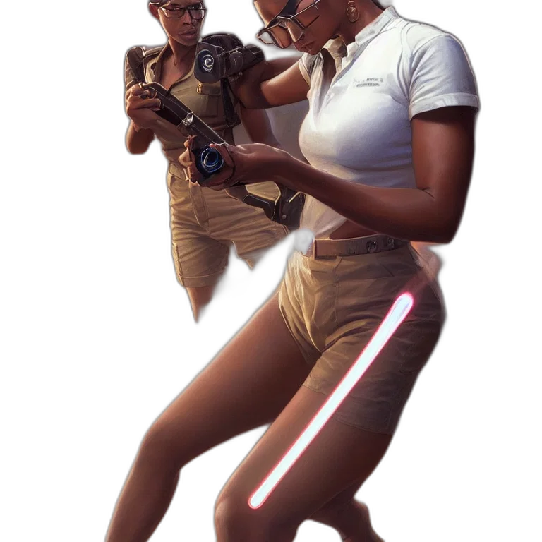 staff, weapon, creature, robot transparent PNG cut-out