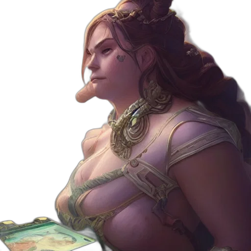 jewelry, staff, face, dress transparent PNG cut-out