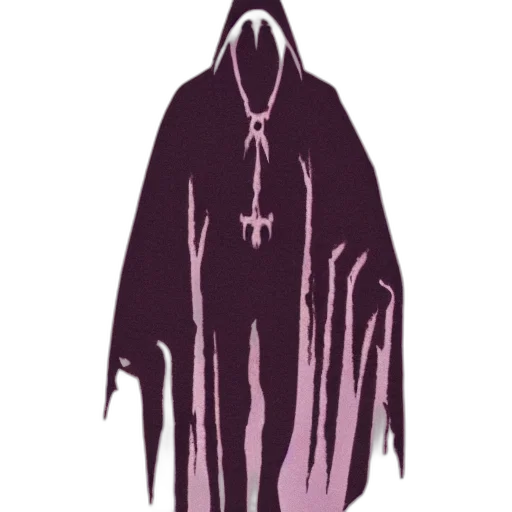 jacket, dress, staff, creature transparent PNG cut-out