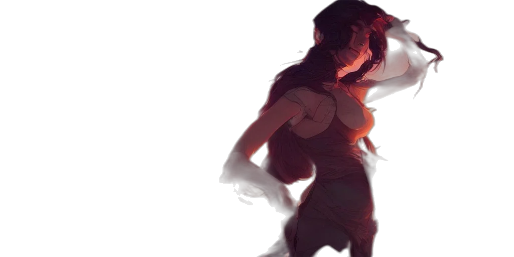 dress, creature, weapon, concept art, comic book art, fantasy art, watercolor, fire transparent PNG cut-out