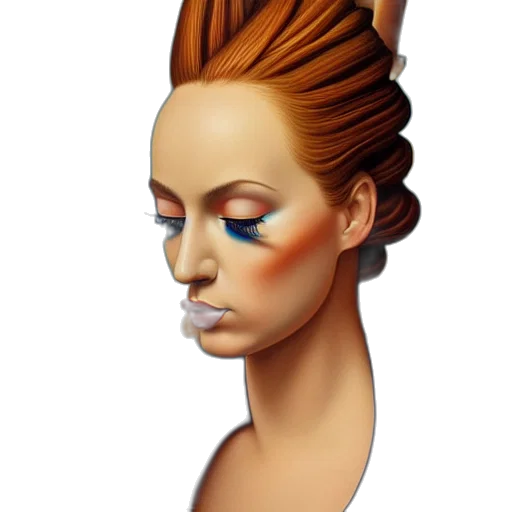 face, hair, mask, staff transparent PNG cut-out