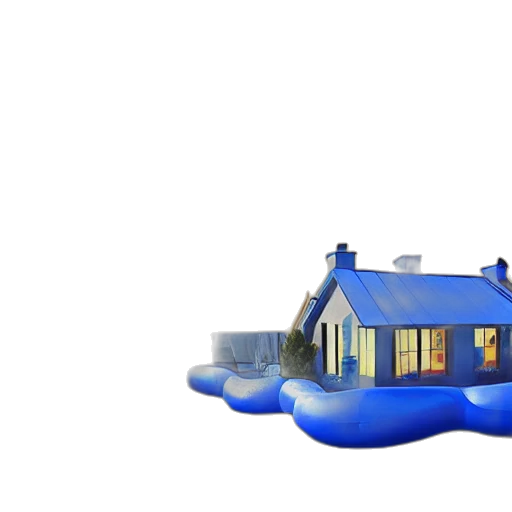 building, furniture, car, 3d render transparent PNG cut-out