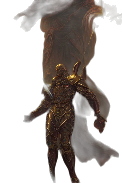 sword, robot, staff, creature, concept art, fantasy art, 3d render, comic book art transparent PNG cut-out