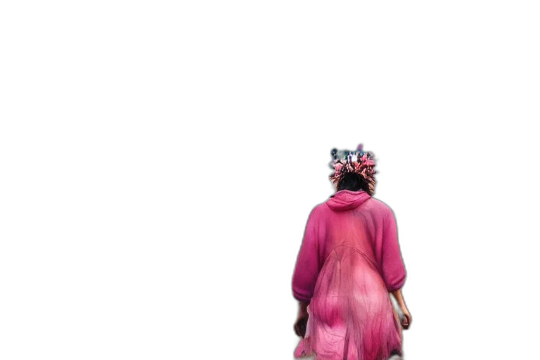 dress, creature, animal, mask, 3d render, concept art, cyberpunk, vaporwave transparent PNG cut-out