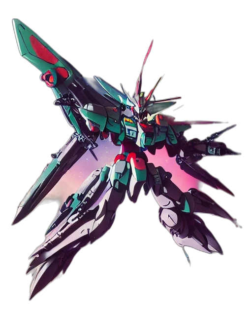 weapon, robot, sword, concept art, vaporwave, pixel art, watercolor, colorful transparent PNG cut-out
