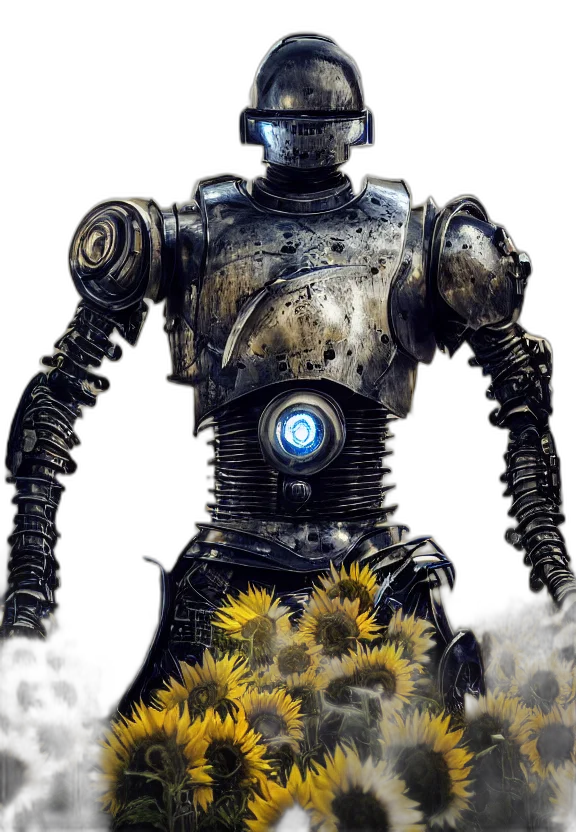 robot, concept art, 3d render, fantasy art transparent PNG cut-out