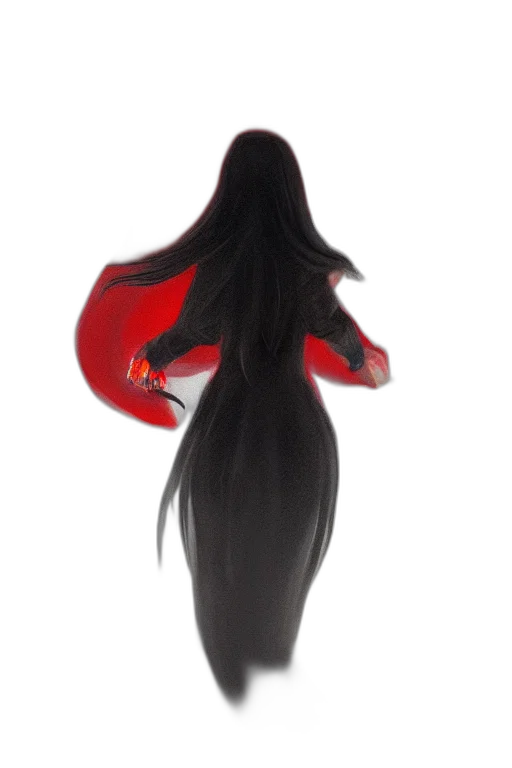 dress, hair, creature, concept art transparent PNG cut-out
