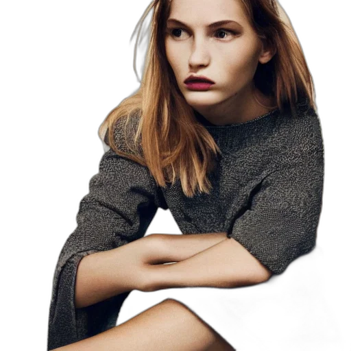 face, jacket, dress, jewelry transparent PNG cut-out