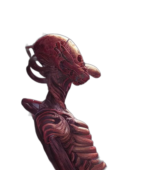 creature, robot, staff, animal, concept art, 3d render, fantasy art, watercolor transparent PNG cut-out