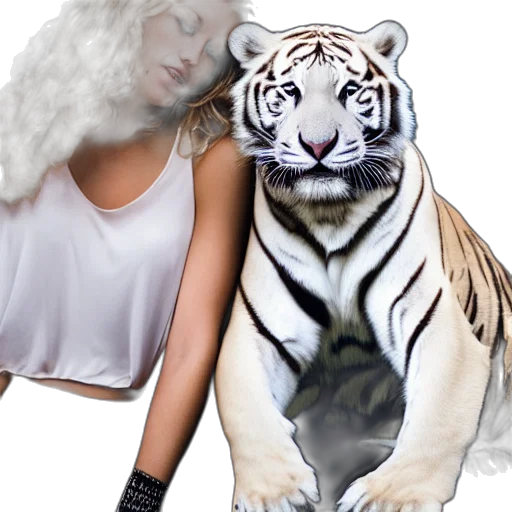 animal, creature, photorealistic, studio, photo, beautiful, blonde, girl transparent PNG cut-out