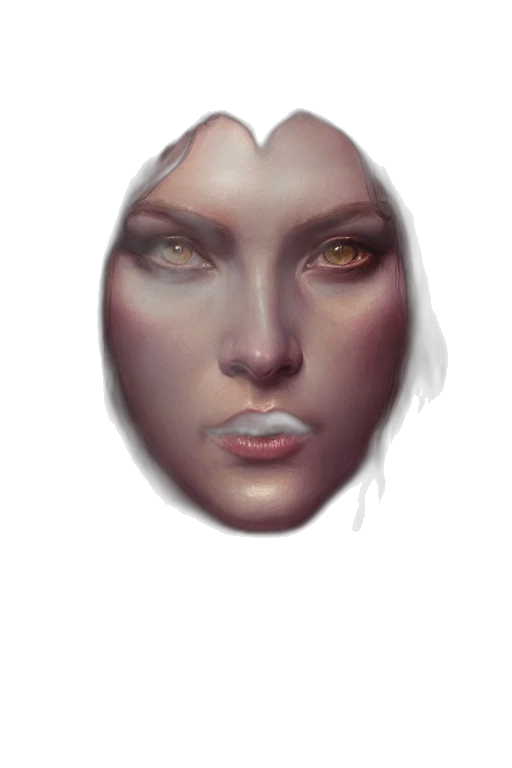 face, mask, creature, crown, fantasy art, concept art, photorealistic, watercolor transparent PNG cut-out