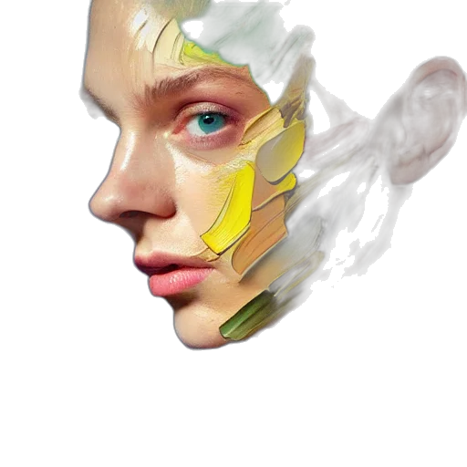face, mask, crown, hair transparent PNG cut-out