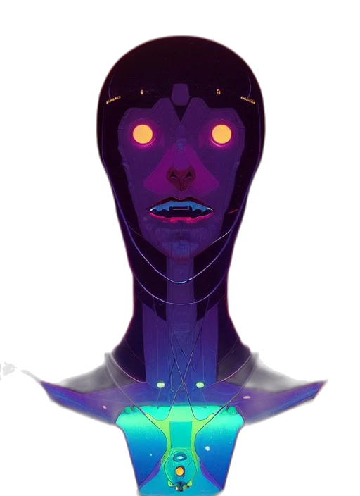 robot, face, mask, creature transparent PNG cut-out