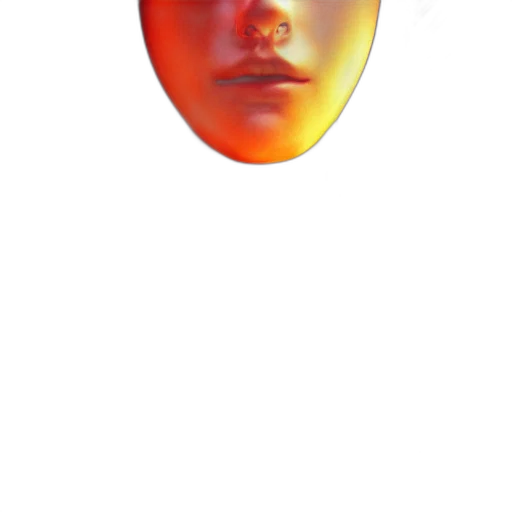 face, mask, crown, hat, photorealistic, 3d render, vaporwave, concept art transparent PNG cut-out