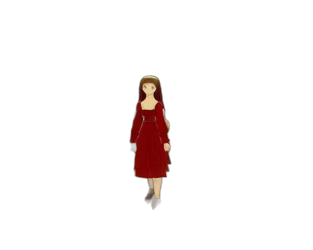 dress, jewelry, staff, creature transparent PNG cut-out